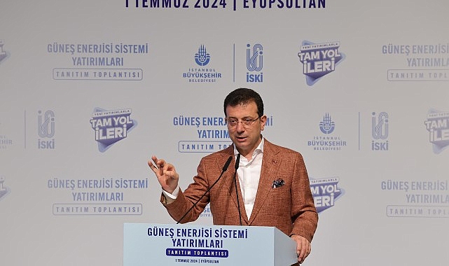 Ekrem İmamoğlu, ‘İBB Tesislerinde Güneş Enerjisi Sistemi Yatırımları Tanıtım Toplantısı’nda konuştu